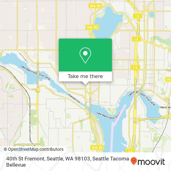 40th St Fremont, Seattle, WA 98103 map