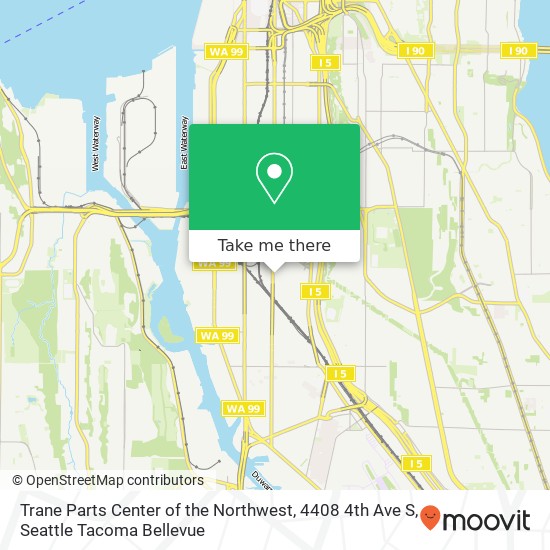 Mapa de Trane Parts Center of the Northwest, 4408 4th Ave S