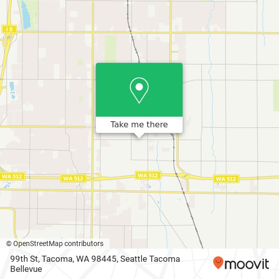 Mapa de 99th St, Tacoma, WA 98445