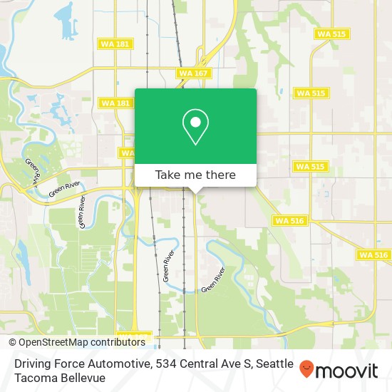 Mapa de Driving Force Automotive, 534 Central Ave S