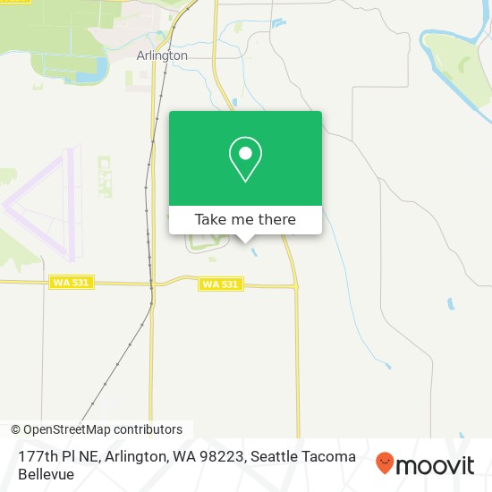 Mapa de 177th Pl NE, Arlington, WA 98223