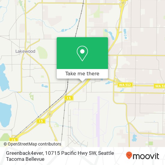 Greenback4ever, 10715 Pacific Hwy SW map