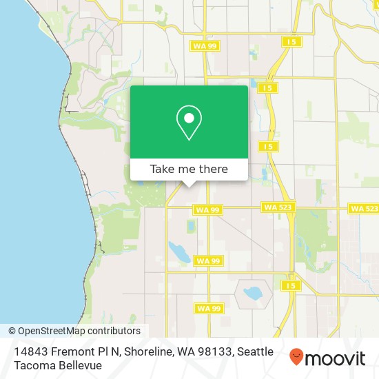 Mapa de 14843 Fremont Pl N, Shoreline, WA 98133