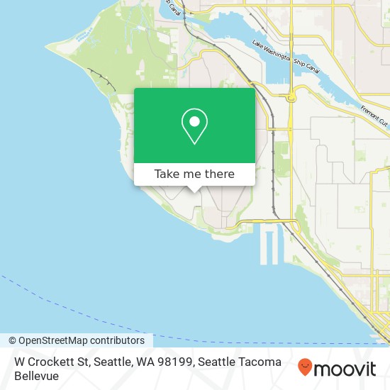 Mapa de W Crockett St, Seattle, WA 98199