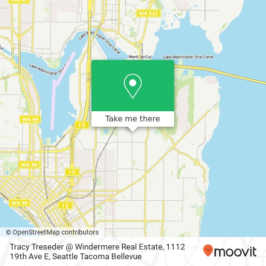 Mapa de Tracy Treseder @ Windermere Real Estate, 1112 19th Ave E