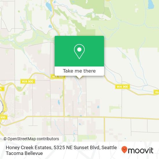 Mapa de Honey Creek Estates, 5325 NE Sunset Blvd