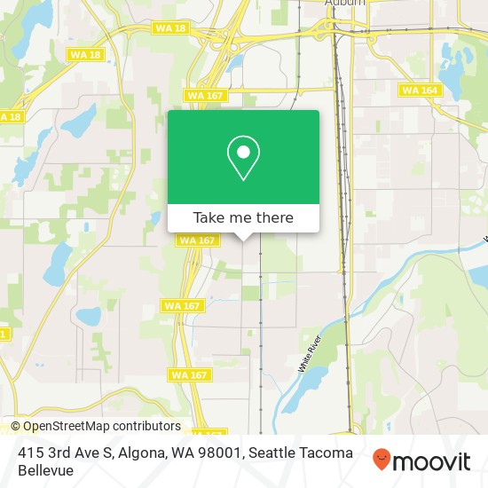 Mapa de 415 3rd Ave S, Algona, WA 98001