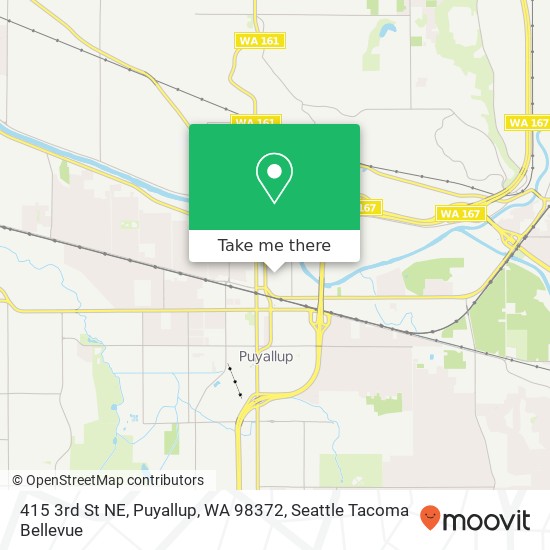 Mapa de 415 3rd St NE, Puyallup, WA 98372