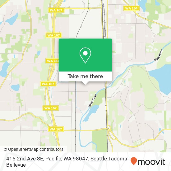 Mapa de 415 2nd Ave SE, Pacific, WA 98047