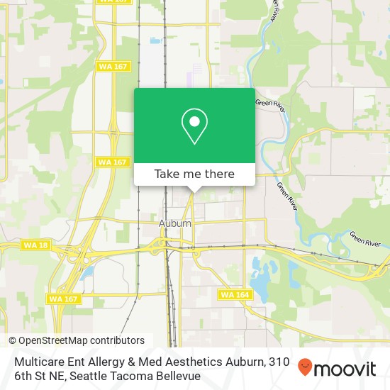 Mapa de Multicare Ent Allergy & Med Aesthetics Auburn, 310 6th St NE