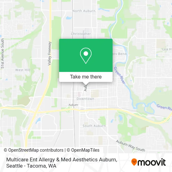 Multicare Ent Allergy & Med Aesthetics Auburn map