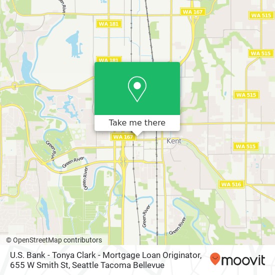 Mapa de U.S. Bank - Tonya Clark - Mortgage Loan Originator, 655 W Smith St