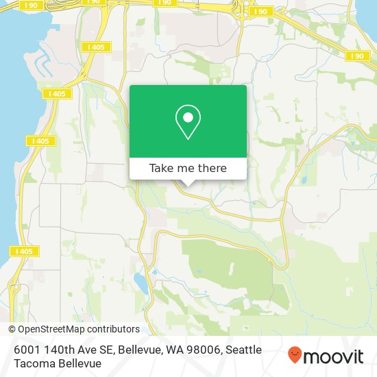 Mapa de 6001 140th Ave SE, Bellevue, WA 98006