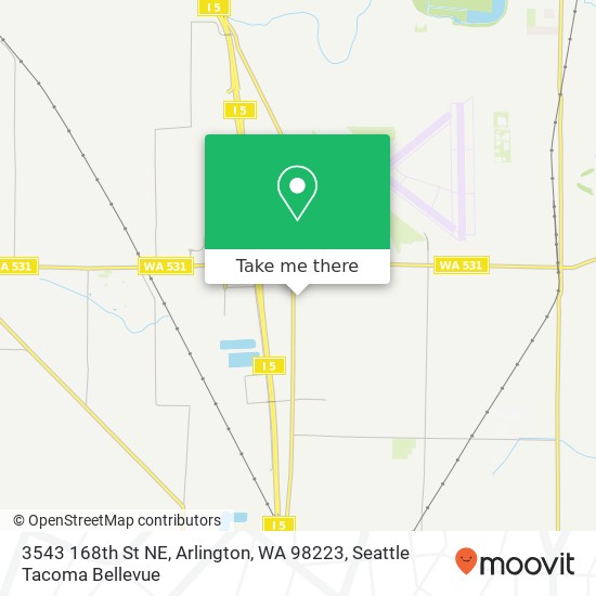 Mapa de 3543 168th St NE, Arlington, WA 98223