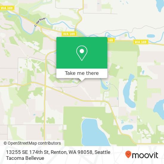 Mapa de 13255 SE 174th St, Renton, WA 98058