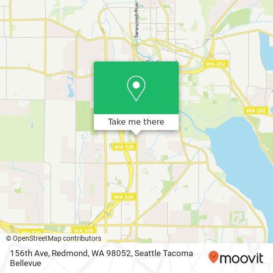 156th Ave, Redmond, WA 98052 map