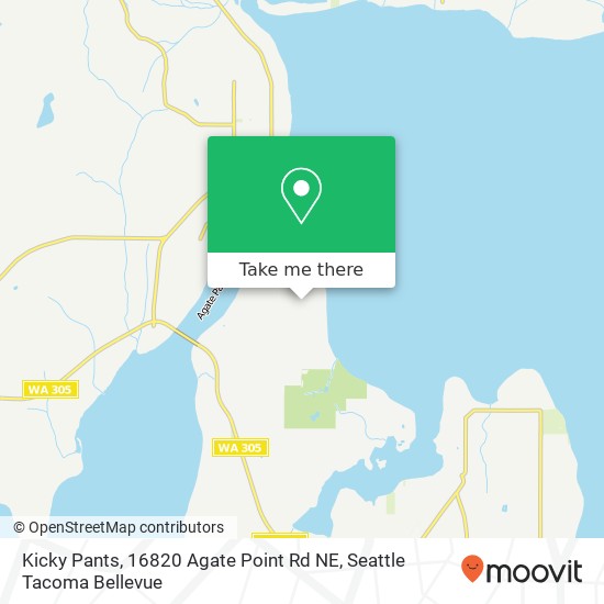 Mapa de Kicky Pants, 16820 Agate Point Rd NE