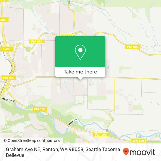 Mapa de Graham Ave NE, Renton, WA 98059