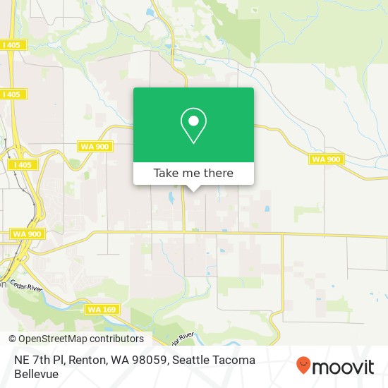 Mapa de NE 7th Pl, Renton, WA 98059