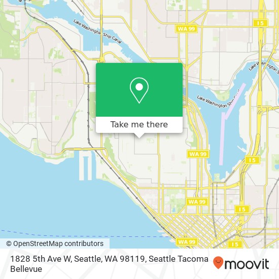 Mapa de 1828 5th Ave W, Seattle, WA 98119