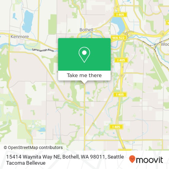 Mapa de 15414 Waynita Way NE, Bothell, WA 98011