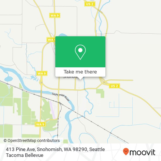 Mapa de 413 Pine Ave, Snohomish, WA 98290