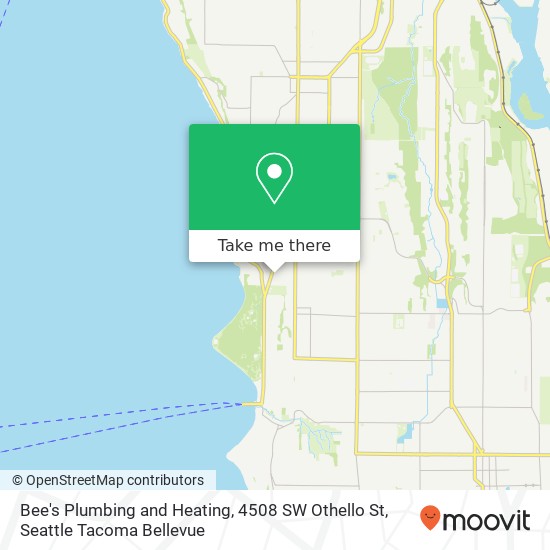Mapa de Bee's Plumbing and Heating, 4508 SW Othello St