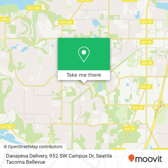 Mapa de Danayeva Delivery, 952 SW Campus Dr