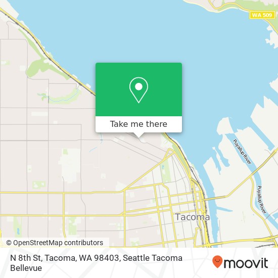 Mapa de N 8th St, Tacoma, WA 98403