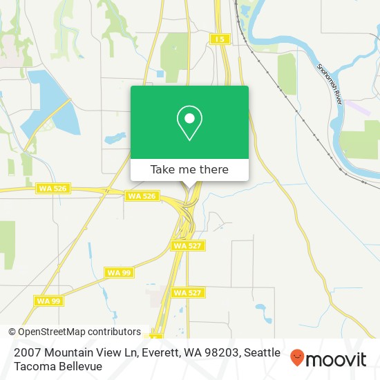 2007 Mountain View Ln, Everett, WA 98203 map