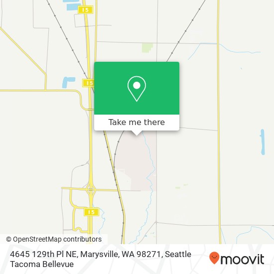 Mapa de 4645 129th Pl NE, Marysville, WA 98271