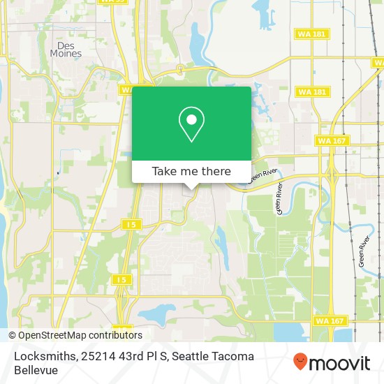 Mapa de Locksmiths, 25214 43rd Pl S