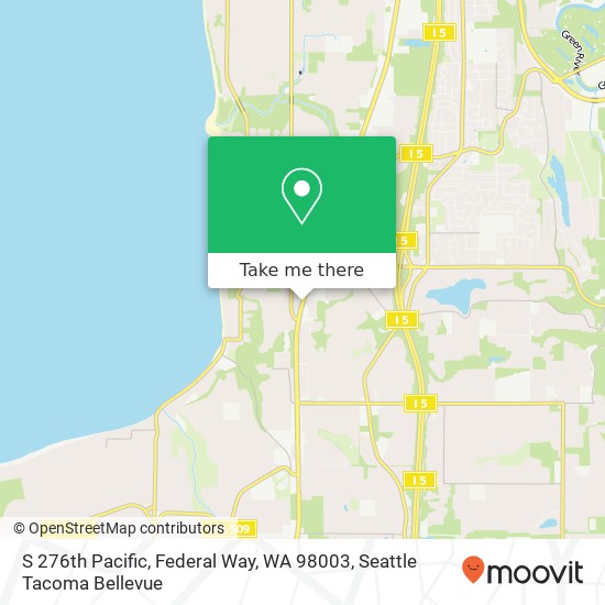 S 276th Pacific, Federal Way, WA 98003 map