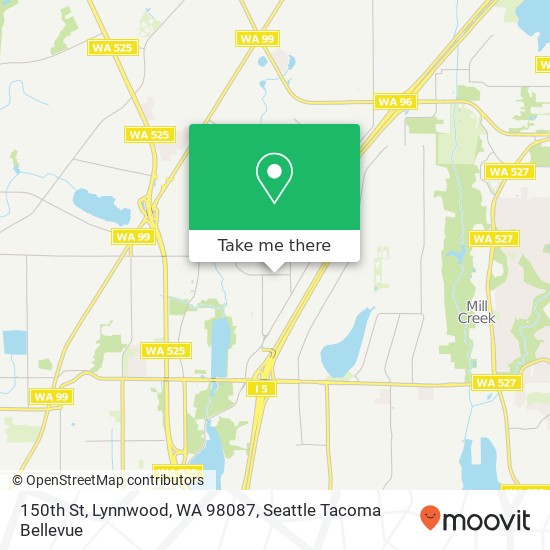 Mapa de 150th St, Lynnwood, WA 98087