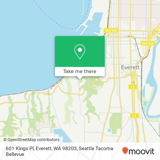 601 Kings Pl, Everett, WA 98203 map