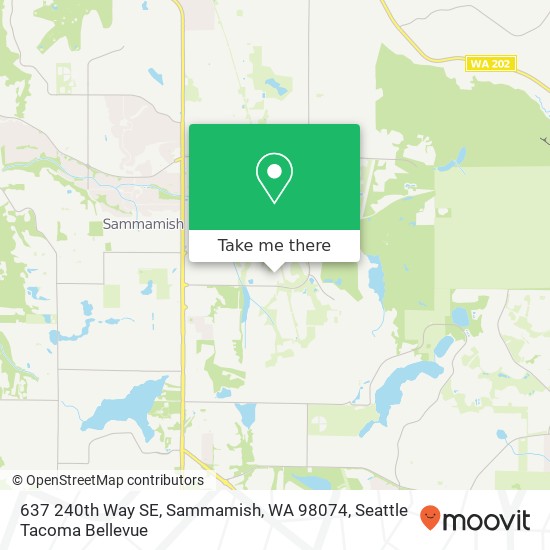Mapa de 637 240th Way SE, Sammamish, WA 98074