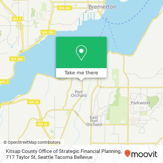 Mapa de Kitsap County Office of Strategic Financial Planning, 717 Taylor St