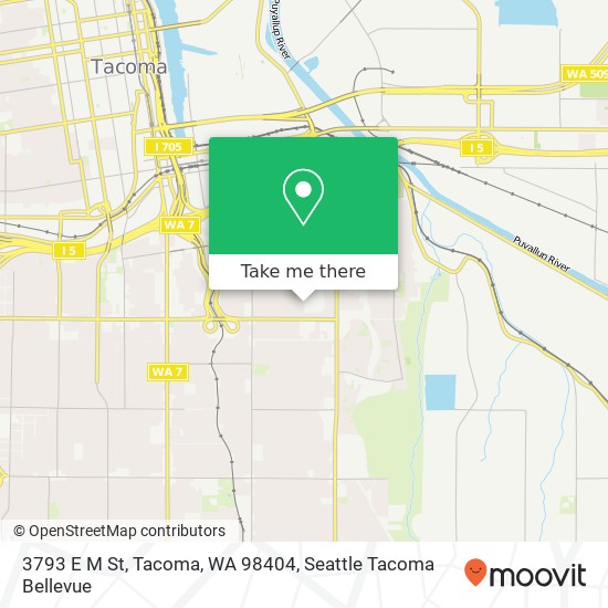 Mapa de 3793 E M St, Tacoma, WA 98404