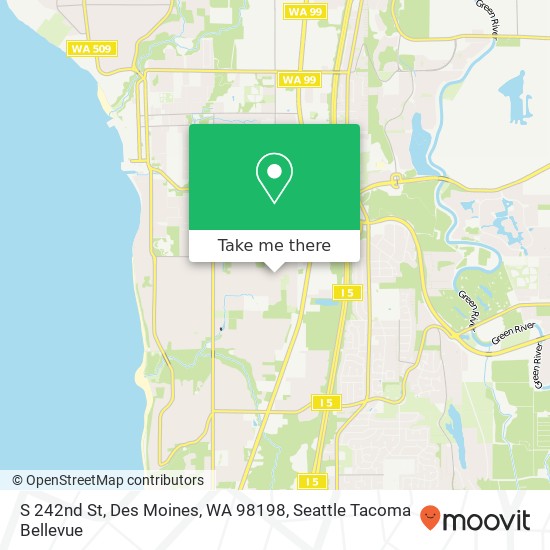 Mapa de S 242nd St, Des Moines, WA 98198