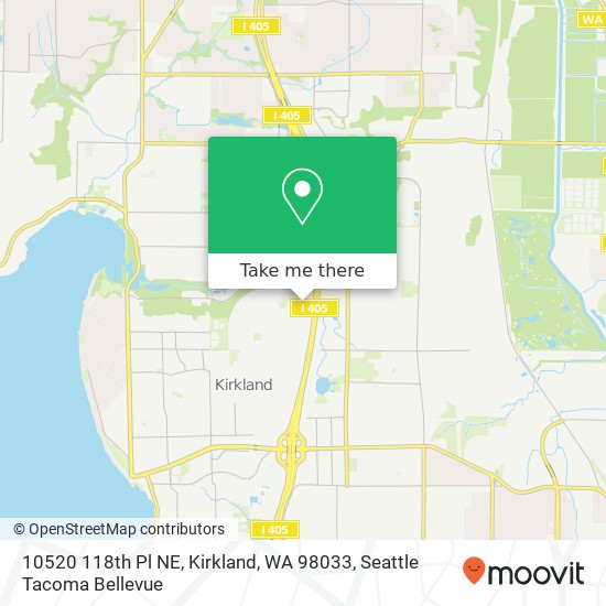 Mapa de 10520 118th Pl NE, Kirkland, WA 98033