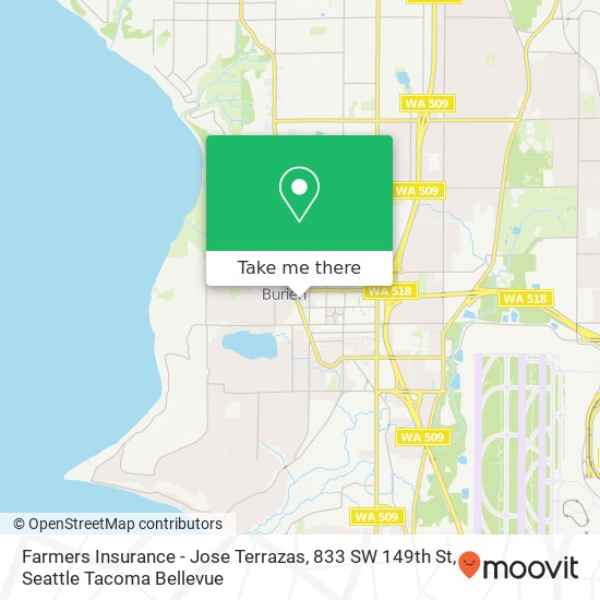 Farmers Insurance - Jose Terrazas, 833 SW 149th St map
