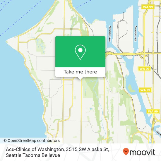 Mapa de Acu-Clinics of Washington, 3515 SW Alaska St