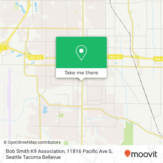 Mapa de Bob Smith K9 Association, 11816 Pacific Ave S