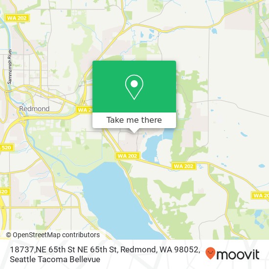 Mapa de 18737,NE 65th St NE 65th St, Redmond, WA 98052