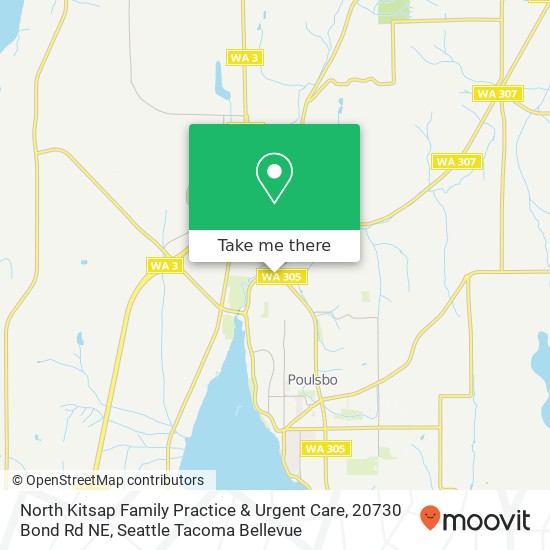Mapa de North Kitsap Family Practice & Urgent Care, 20730 Bond Rd NE
