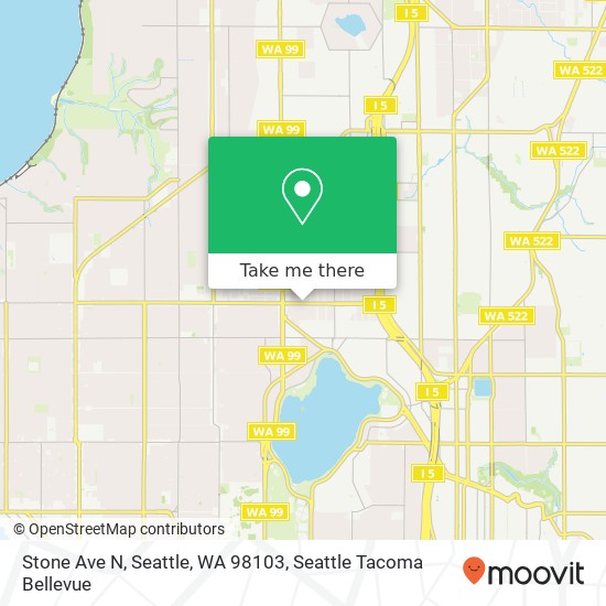 Mapa de Stone Ave N, Seattle, WA 98103