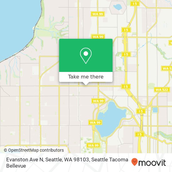 Mapa de Evanston Ave N, Seattle, WA 98103
