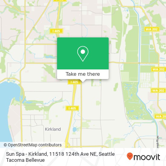 Mapa de Sun Spa - Kirkland, 11518 124th Ave NE