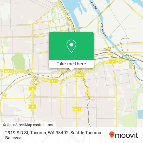 2919 S D St, Tacoma, WA 98402 map