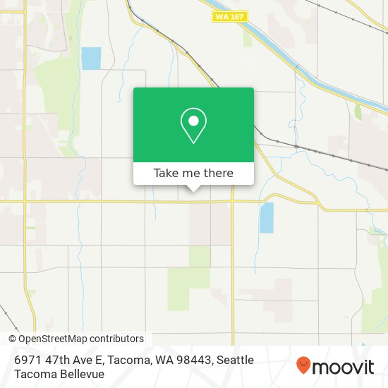 Mapa de 6971 47th Ave E, Tacoma, WA 98443